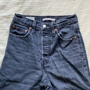 LEVIS | Ribcage Straight | Black Jeans | Size 24”